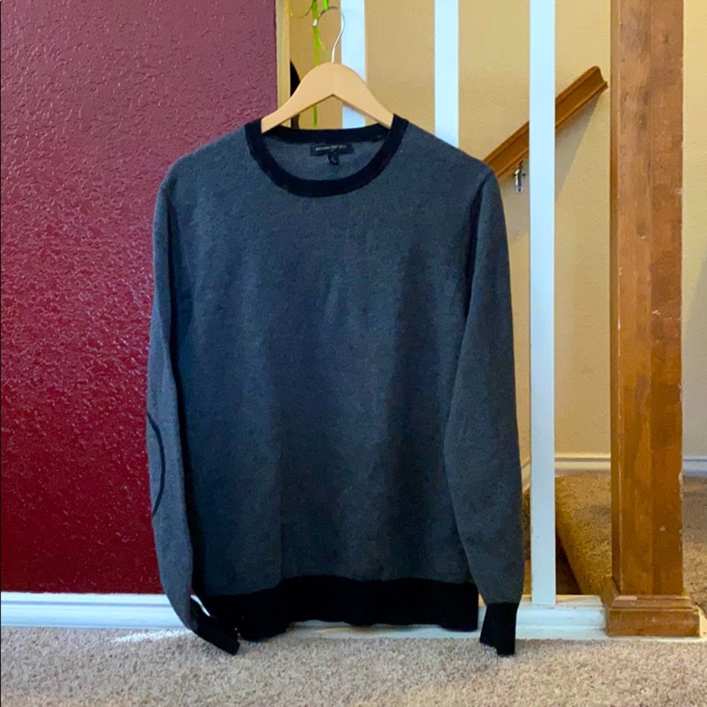 Banana Republican crew neck grayish blue sweater